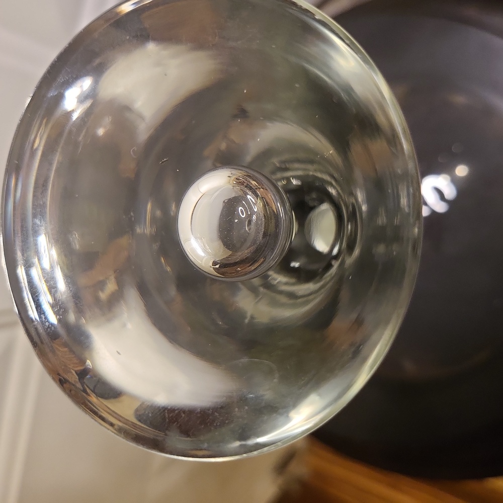 Steuben Style Teardrop Crystal Glass Compote Bowl 9" - Picture 11 of 11